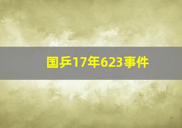 国乒17年623事件