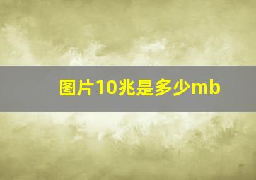 图片10兆是多少mb