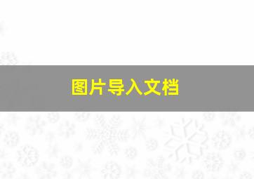 图片导入文档