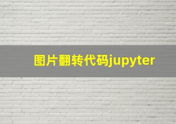 图片翻转代码jupyter