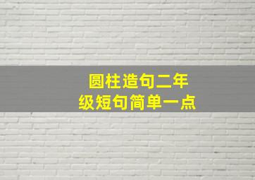 圆柱造句二年级短句简单一点