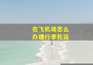 在飞机场怎么办理行李托运