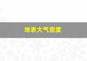 地表大气密度