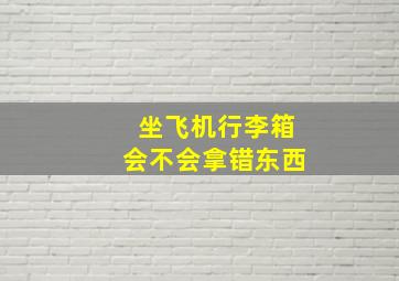 坐飞机行李箱会不会拿错东西