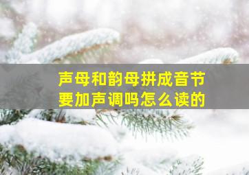 声母和韵母拼成音节要加声调吗怎么读的