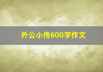 外公小传600字作文