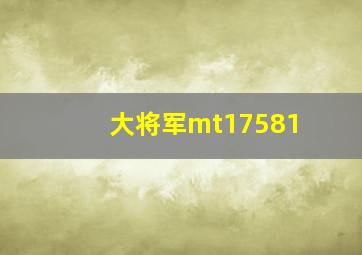 大将军mt17581