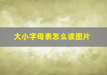 大小字母表怎么读图片