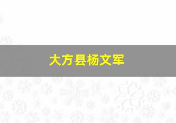 大方县杨文军