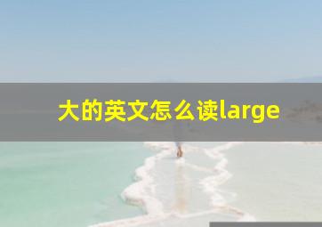 大的英文怎么读large