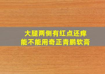 大腿两侧有红点还痒能不能用奇正青鹏软膏