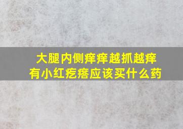 大腿内侧痒痒越抓越痒有小红疙瘩应该买什么药