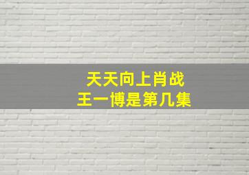 天天向上肖战王一博是第几集