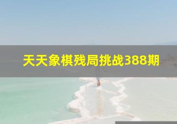 天天象棋残局挑战388期