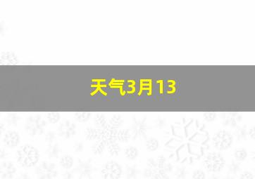 天气3月13