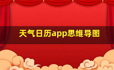 天气日历app思维导图