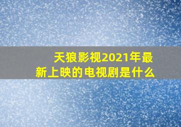 天狼影视2021年最新上映的电视剧是什么