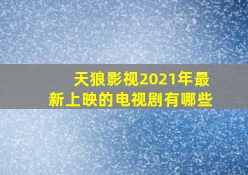 天狼影视2021年最新上映的电视剧有哪些