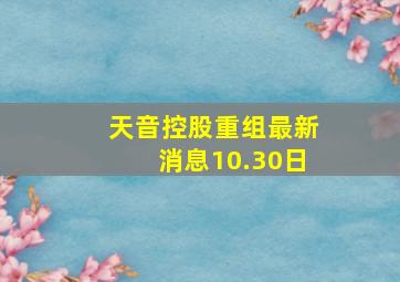 天音控股重组最新消息10.30日