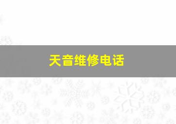 天音维修电话