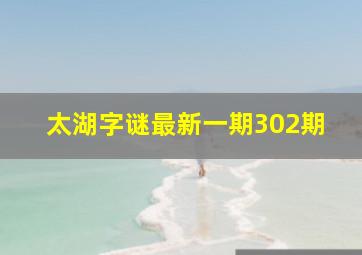 太湖字谜最新一期302期