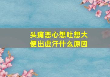 头痛恶心想吐想大便出虚汗什么原因