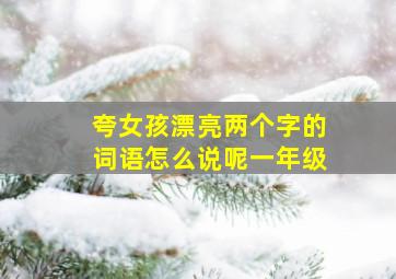 夸女孩漂亮两个字的词语怎么说呢一年级