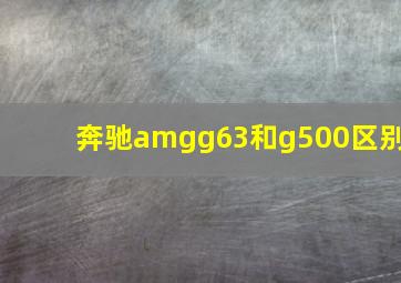 奔驰amgg63和g500区别