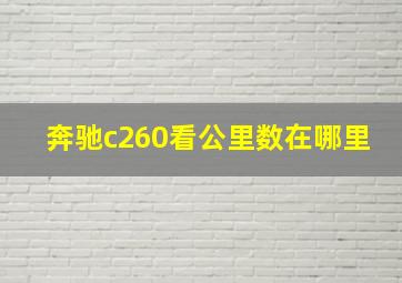 奔驰c260看公里数在哪里