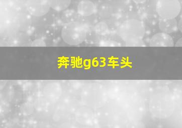 奔驰g63车头