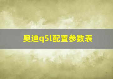 奥迪q5l配置参数表