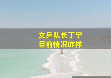 女乒队长丁宁目前情况咋样