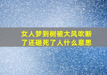 女人梦到树被大风吹断了还砸死了人什么意思