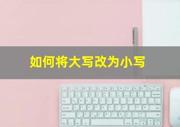 如何将大写改为小写