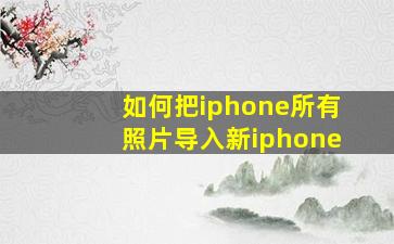 如何把iphone所有照片导入新iphone