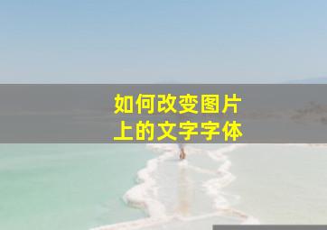 如何改变图片上的文字字体