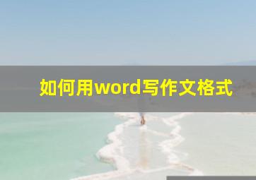 如何用word写作文格式