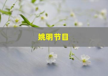 姚明节目