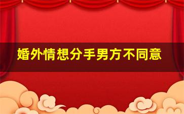 婚外情想分手男方不同意