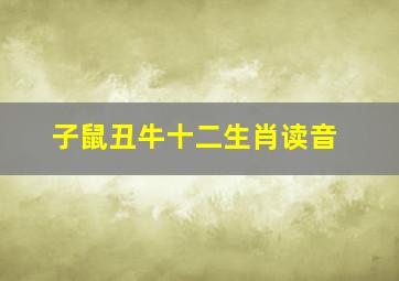 子鼠丑牛十二生肖读音