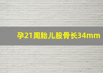 孕21周胎儿股骨长34mm