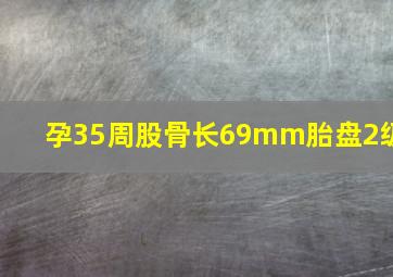 孕35周股骨长69mm胎盘2级