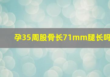 孕35周股骨长71mm腿长吗