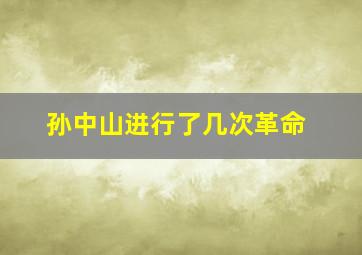 孙中山进行了几次革命