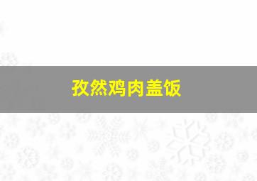 孜然鸡肉盖饭