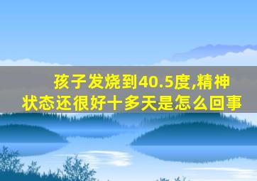 孩子发烧到40.5度,精神状态还很好十多天是怎么回事