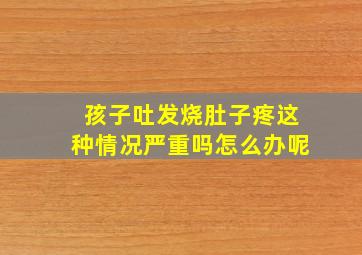 孩子吐发烧肚子疼这种情况严重吗怎么办呢