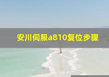 安川伺服a810复位步骤