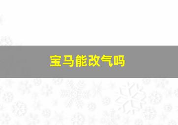 宝马能改气吗