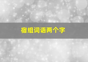 宿组词语两个字